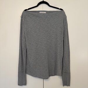 Grey Free People Off The Shoulder Long Sleeve Women’s